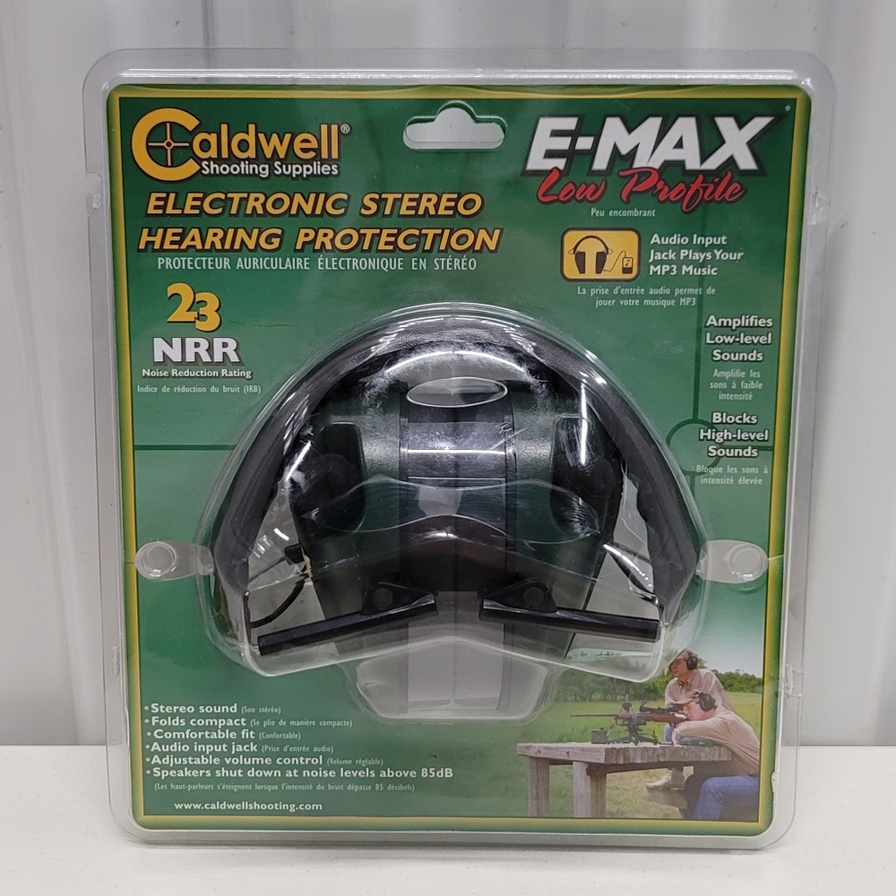 Caldwell E-MAX Low Profile Electronic Hearing Protection Green and Black 487557